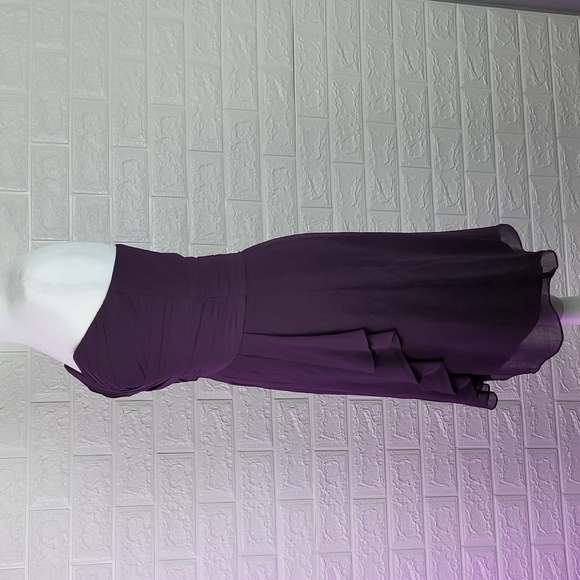 David's Bridal Strapless Dress - plum/purple - Picture 6 of 11